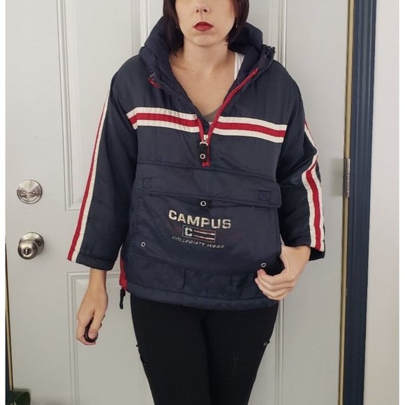 90s Blue‎ Puffer Pullover - Picture 1 of 5
